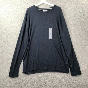 OLD NAVY‎ Mens Size XXL Navy Blue Heather Core Crewneck Sweater Go-Recycled NEW